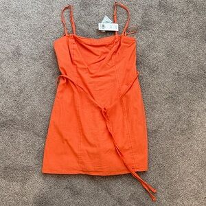 Abercrombie Linen Strappy Skort Dress